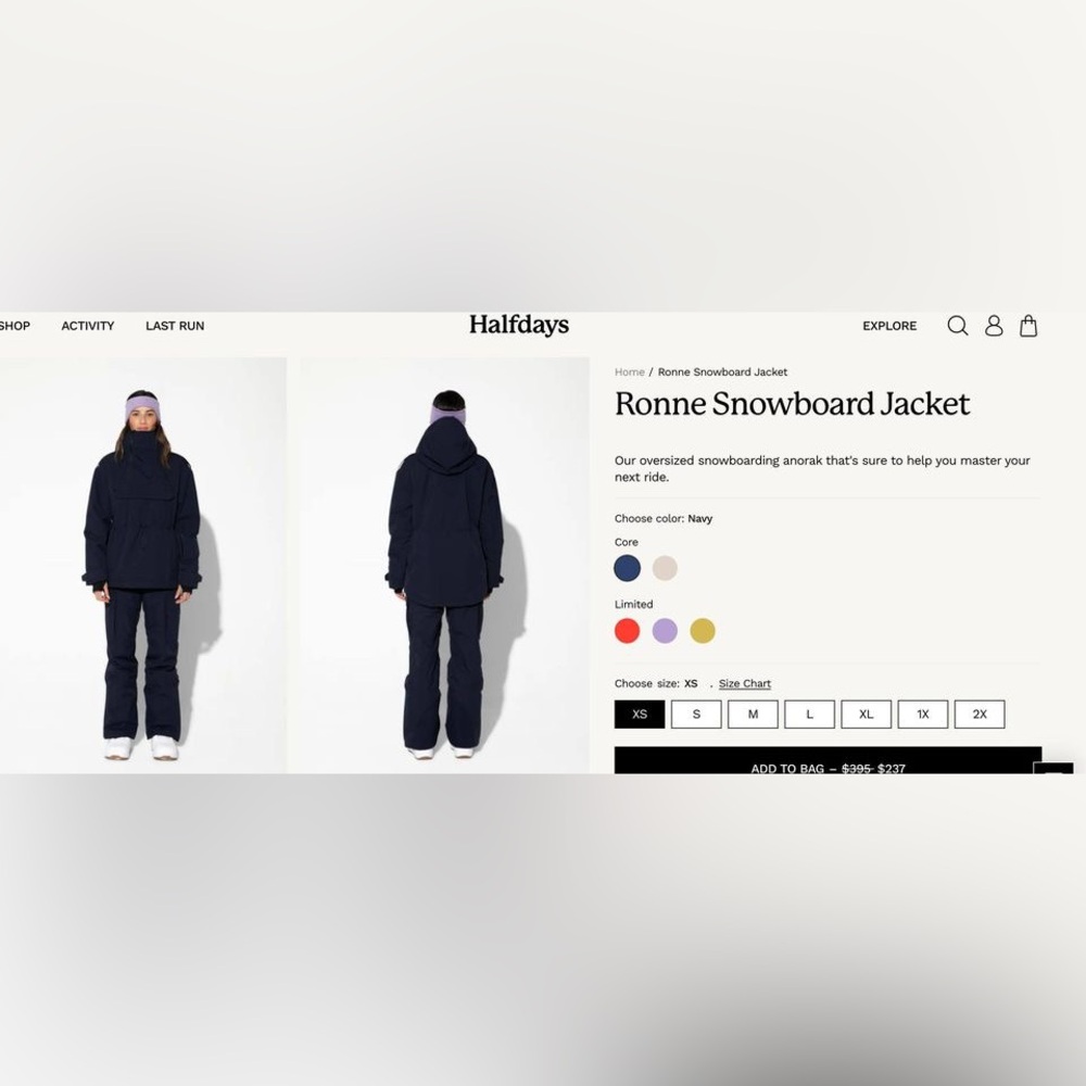 New with tags halfdays snowboard jacket